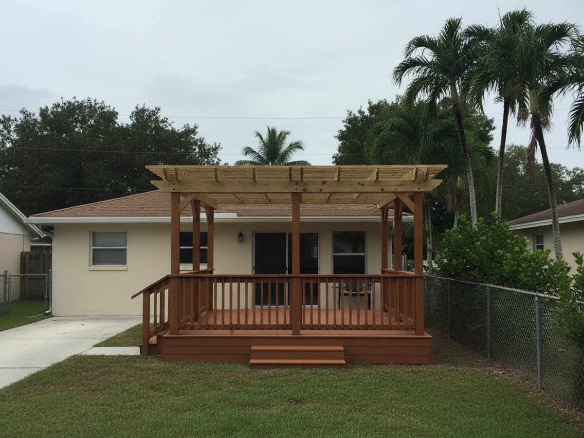 Custom Deck Design completed by Omega Deck Solutions in Clearwater, FL